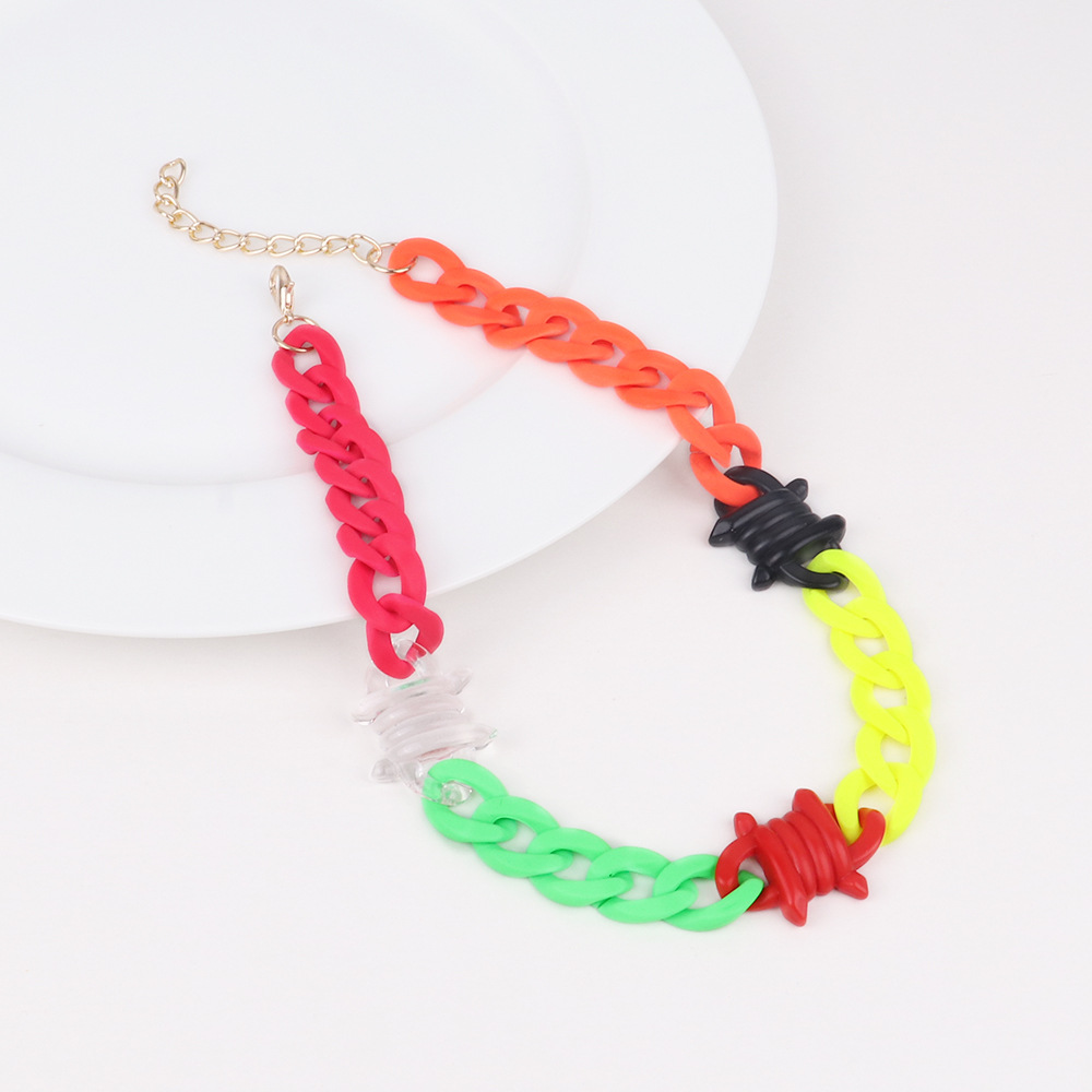 1 Piece Fashion Colorful Arylic Patchwork Unisex Choker