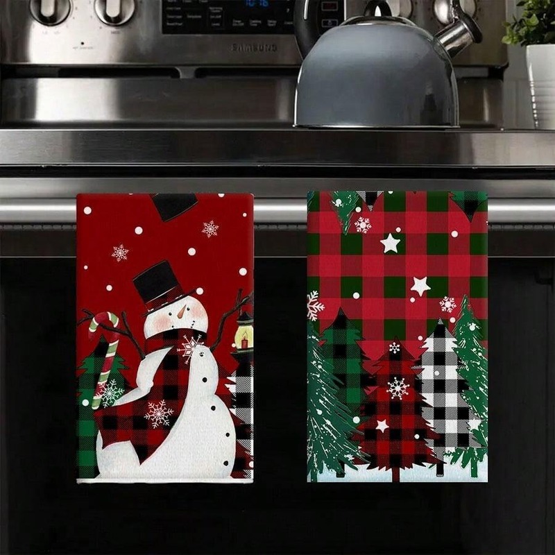 クロスボーダーアマゾンクリスマスクリエイティブたわしホームキッチンテーブル雑巾ディッシュタオルクリスマス装飾|undefined