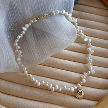 巴洛克异形淡水珍珠项链女韩版时尚不规则异形珍珠锁骨链网红颈链