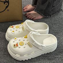 情侣洞洞鞋女夏季新款EVA厚底踩屎感防滑不臭时尚沙滩凉拖男女性