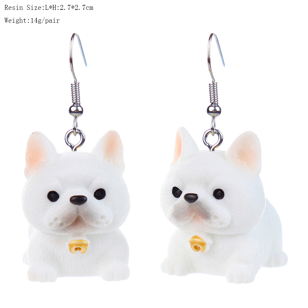 Cartoon Style Dog Plastic Resin Women's Drop Earrings display picture 11