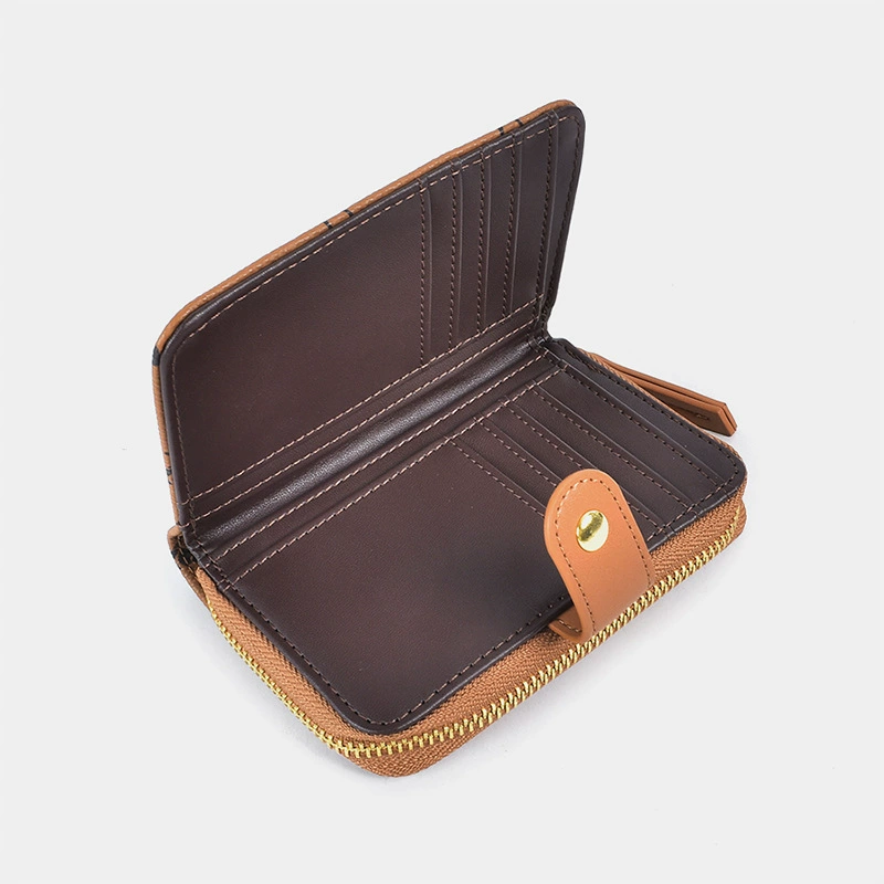 Кожаный портмоне с принтом Xiaoma lapolaffe, с zipper, держатель карт LP7038#
