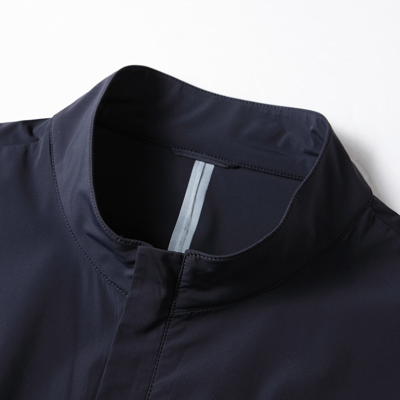 Men's Clothing jacket spring and autumn new style stand up collar seamless glue style young and middle aged luxury business casual thin jacket_voghion.com