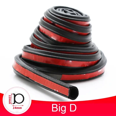 Car door sealing strip large D-type small D-type sealing strip B- type rubber strip P-type car sound insulation strip T-type central control seal (Vehicle Sealing Strip) - large-d-type-1214mm-front-and-rear-back-box-5m-price