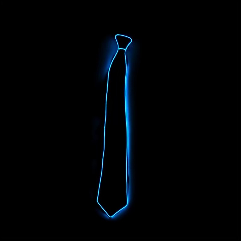 Fabricante al por mayor EL corbata luminosa nueva corbata creativa luminosa luz de noche bar ambiente accesorios accesorios corbata LED