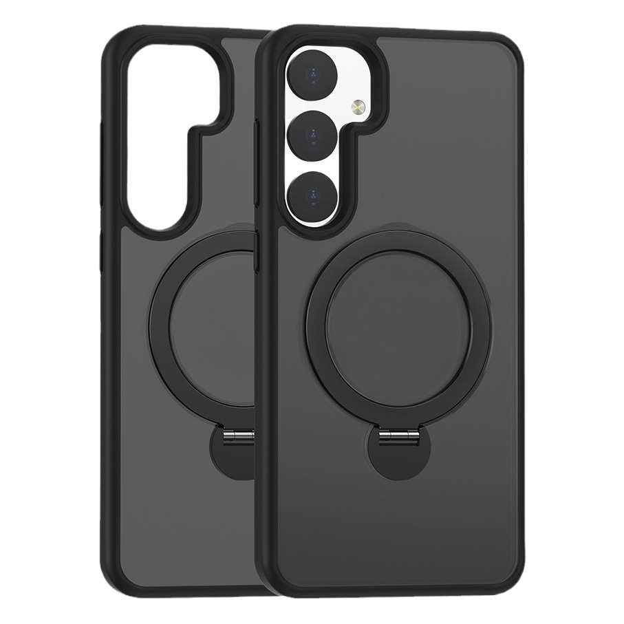 Funda pivotante Samsung S25 adecuada para S25edge soporte giratorio funda de teléfono magnética S24Ultra cubierta protectora esmerilada