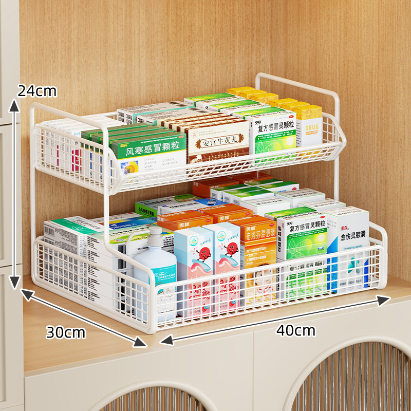 Caja Botiquín de Medicamentos de Hierro, Multiuso, para Medicamentos en el Hogar