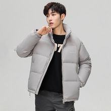 直播爆款国标高品质保暖羽绒服可二开跨境潮牌户外工装面包服立领