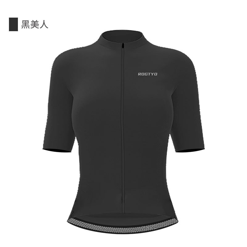Ropa de bicicleta de montaña primavera y verano mujer delgada carretera de mangas cortas bicicleta rápida secado sudor camisa de bicicleta profesional