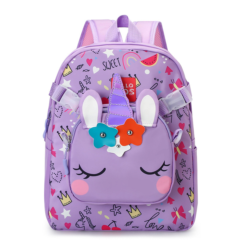 Mochila coreana para niños lindas niñas bolsas de dibujos animados mochila unicornio jardín de infantes pequeña clase mochila para bebés