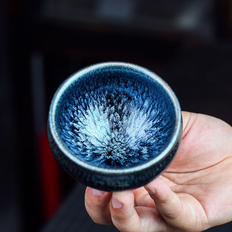 茶杯高档主人杯大号中式个人专用茶盏建窑大师级窑变陶瓷茶具