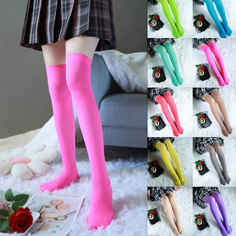 Japanese knee-high stockings velvet thigh socks student White pile socks cute solid color wholesale a generation of hair