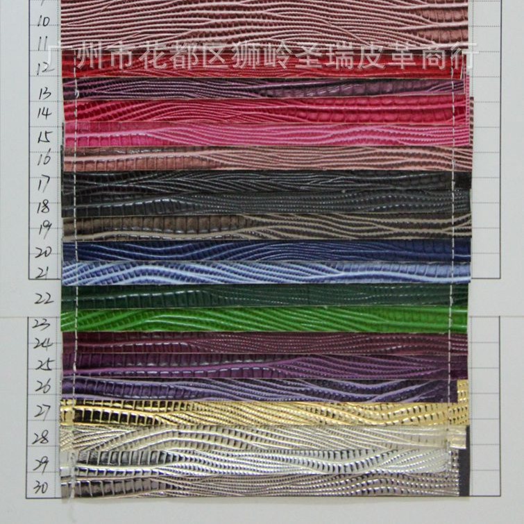 厂家现货供应人造革 新款蜥蜴纹箱包手袋皮革面料SR-8536