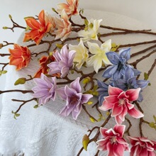 跨境热销高枝福星玉兰仿真花中式花艺品质源头工厂批发软装搭配