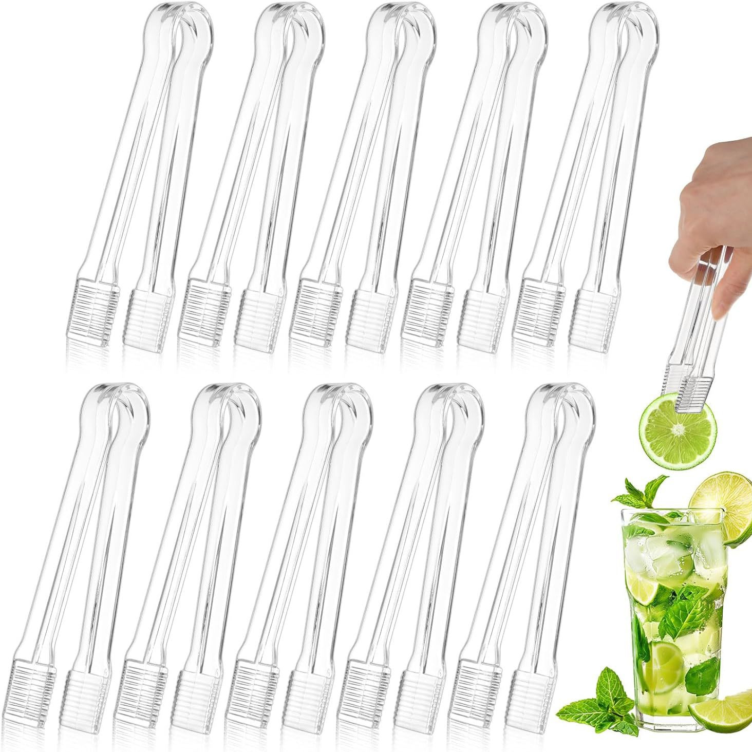 Clips de servicio de plástico mini pinzas de cocina práctica clips de hielo de cocina de plástico transparente clips de hielo pequeño clips mini buffet clips