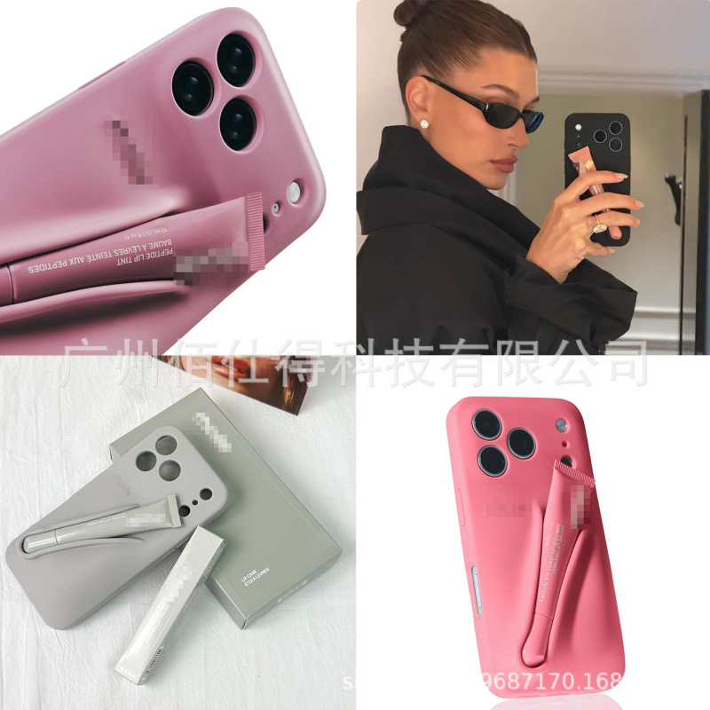 Rhode Hailey Lip Case Lip Gloss Phone Case with Precision Holes for Apple iPhone 17 Pro Max 17