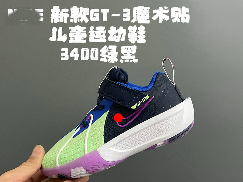 莆田童鞋纯原高版本NK儿童运动跑步鞋GT-3魔术贴童鞋低帮户外跑鞋|undefined