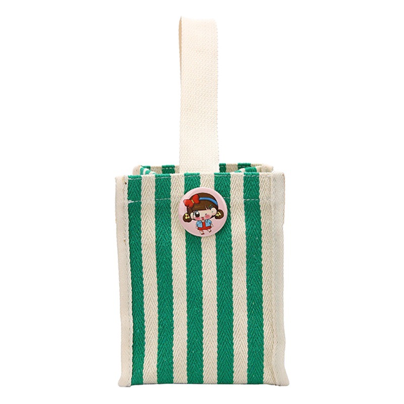 New Storage Bag Japanese and Korean Style ins Small Canvas Cosmetic Bag Small Portable Mini Portable All-match Hand Bag Storage Bag