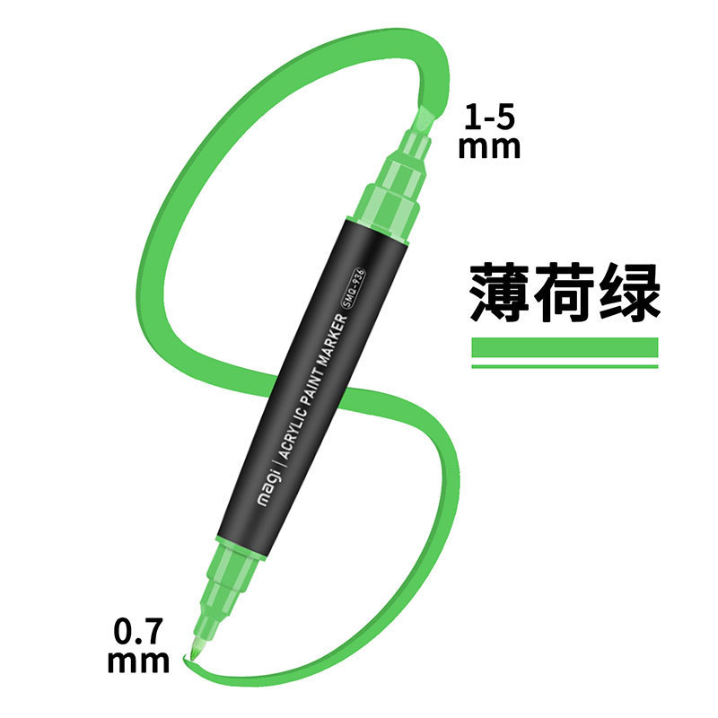 Set de marcadores acrílicos de doble punta personalizados Somic, impermeables, para manualidades DIY en cerámica