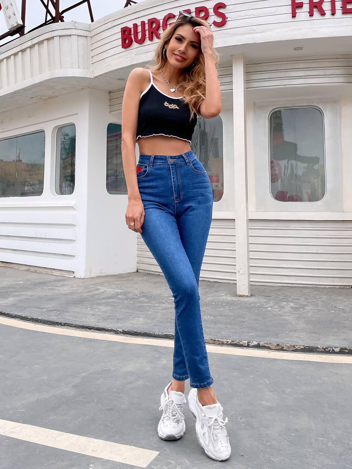 High-Waisted Slim-Fit Jeans NSJM113814