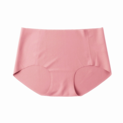 Plain muscle seamless breathable mid-waist women's underwear solid color tummy control buttocks pure cotton crotch seamless briefs summer briefs