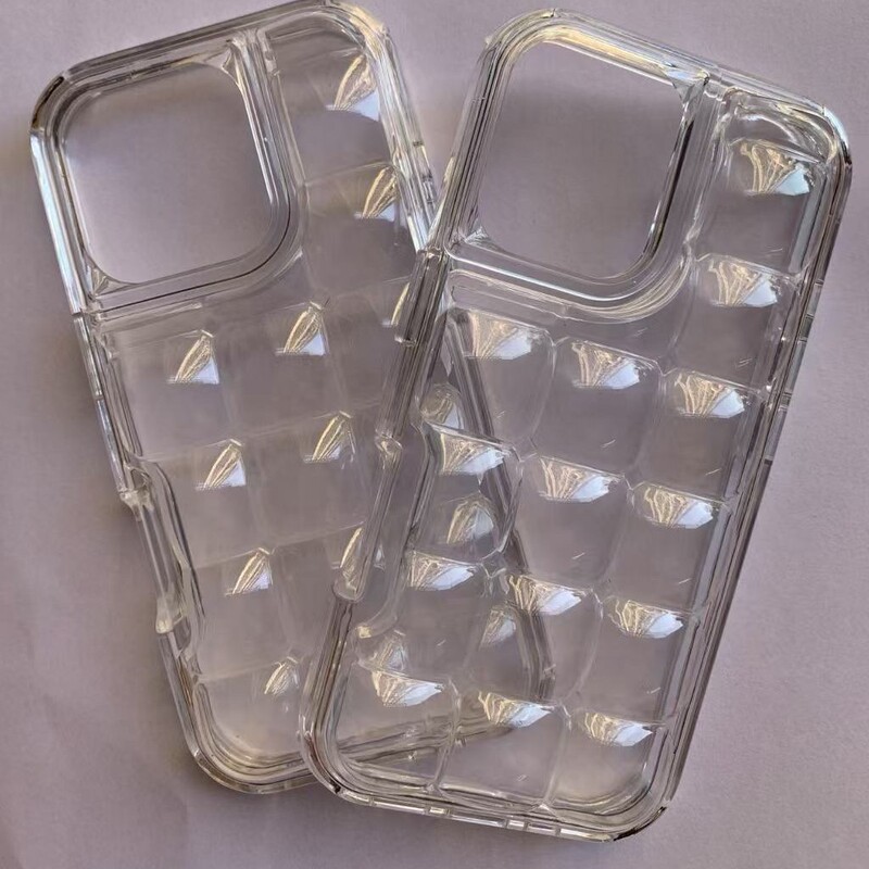 Cross-Border Ins Ice Cube Phone Case Trendy 17Promax Square 16Pro Shaker Two-In-One Phone Case