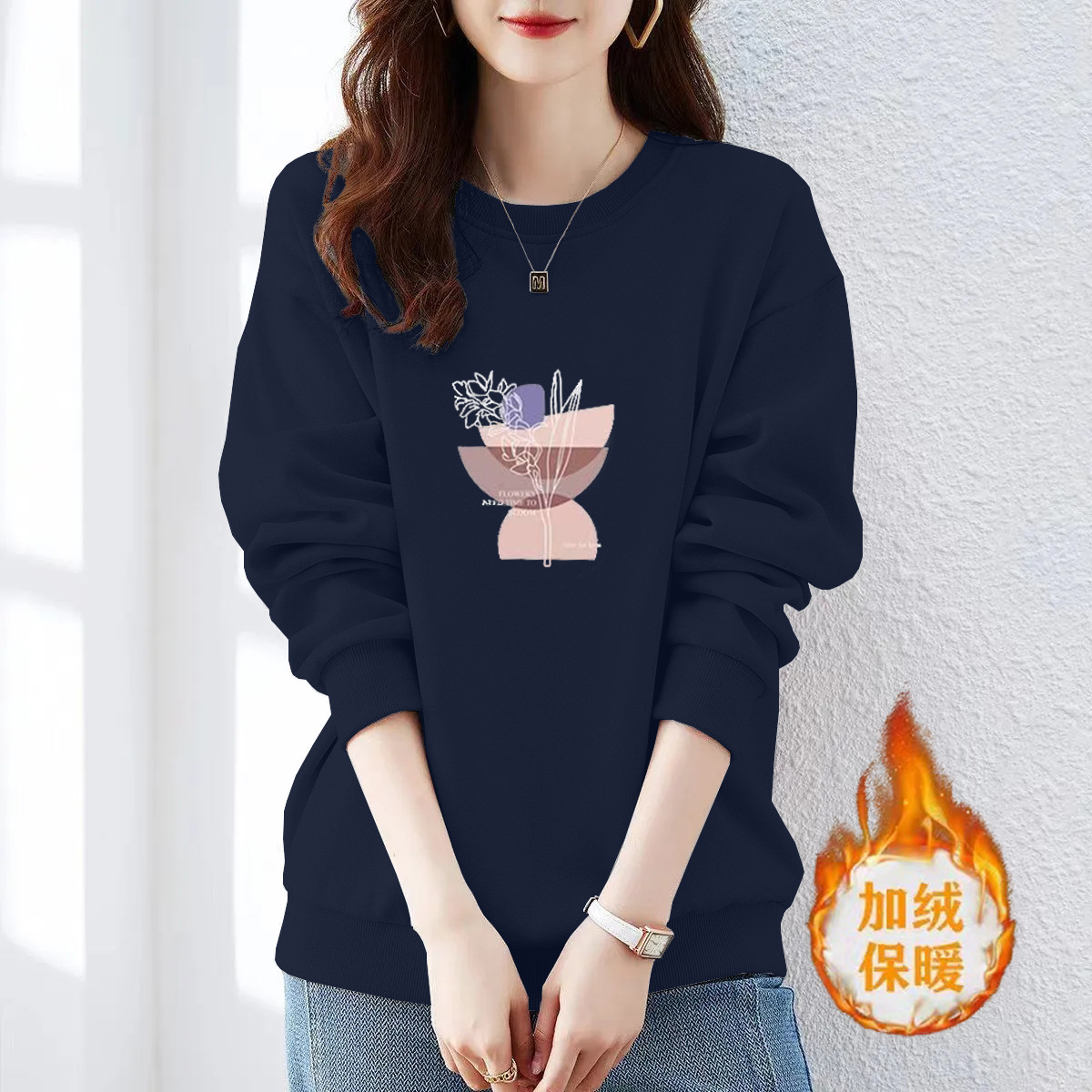 네이비 블루 [벨벳 및 두꺼운]