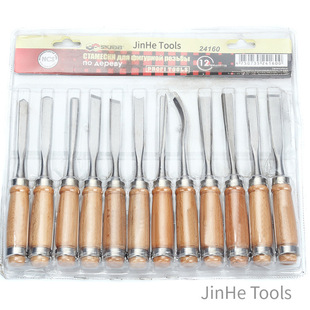 Medium and low grade high carbon steel carving chisel wooden handle carving knife set woodworking tools spot wholesale