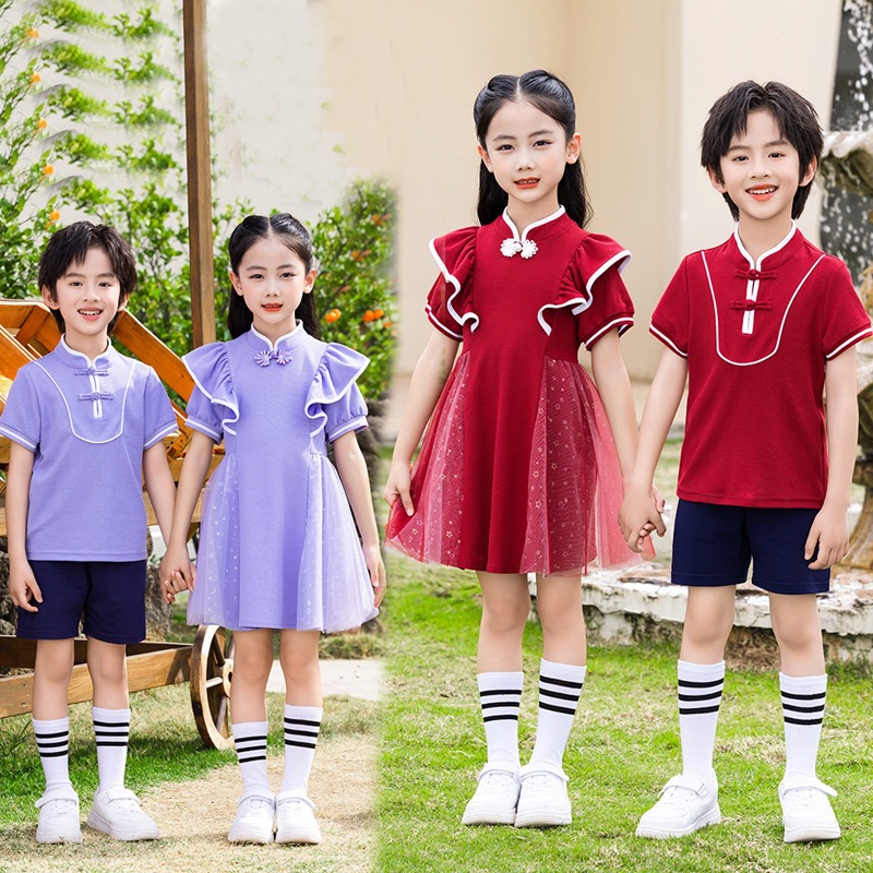 61儿童节古筝演出服毕业班拍照团体班服幼儿园园服中小学生校服
