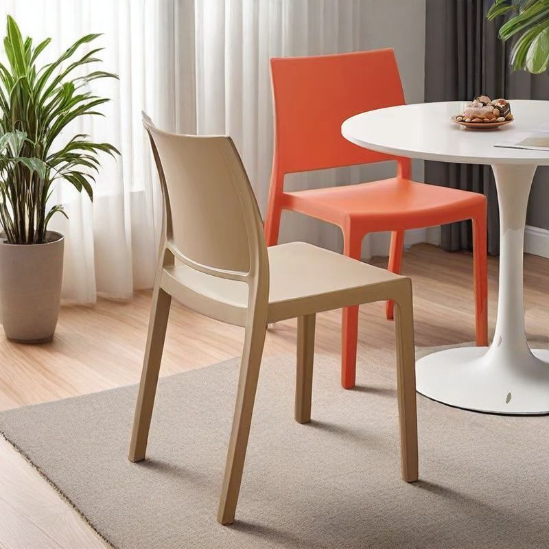 Sillas respaldadas taburetes de comedor casual sillas de comedor de plástico nórdico sillas de comedor modernas y gruesas sillas domésticas simples