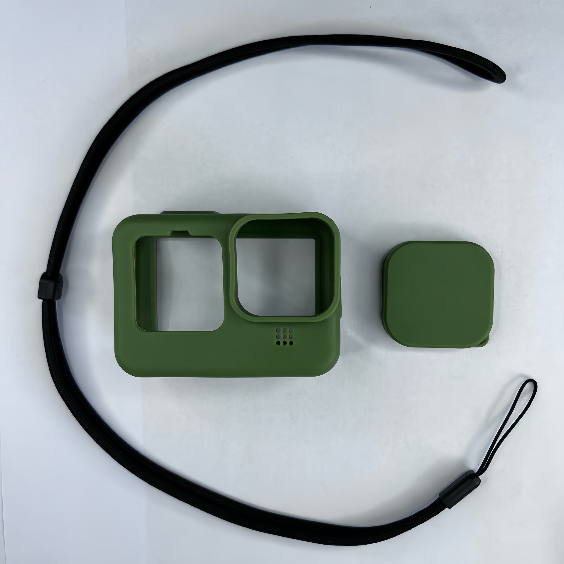 Cuerda larga de alta densidad verde militar negra