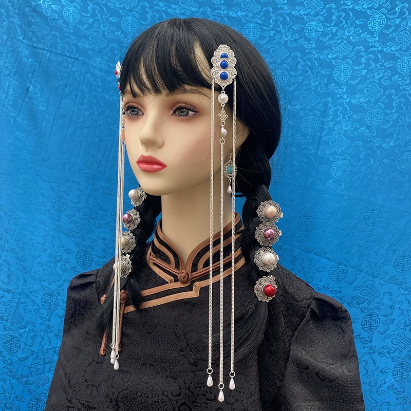 Монгольский головной убор носит свадебные праздничные праздничные принадлежности