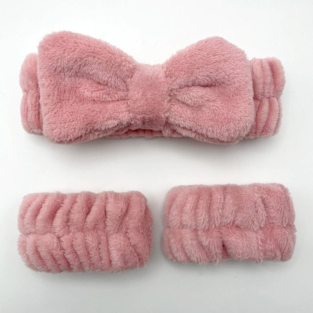 Arco banda de pelo al por mayor de las niñas de color sólido todo partido de maquillaje absorbente de sudor-limpieza lavado de cara correa de muñeca de franela banda de pelo