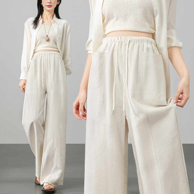 Real Shot of Maternity Pants for Spring and Summer, Thin Style for Outerwear, 2026 New Model, Linen, Non-Tight on the Belly during Pregnancy, Wide-Leg Pants, Long Pants Real Shot of Maternity Pants for Spring and Summer, Thin Style for Outerwear, 2026 New Model, Linen, Non-Tight on the Belly during Pregnancy, Wide-Leg Pants, Long Pants