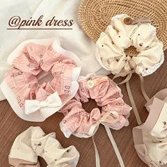 女の子向けの夏の新しいスタイルのレトロなヘアゴム、多用途の花柄ヘアロープ、ファッショナブルなポニーテールヘアアクセサリー、ヘアロープ