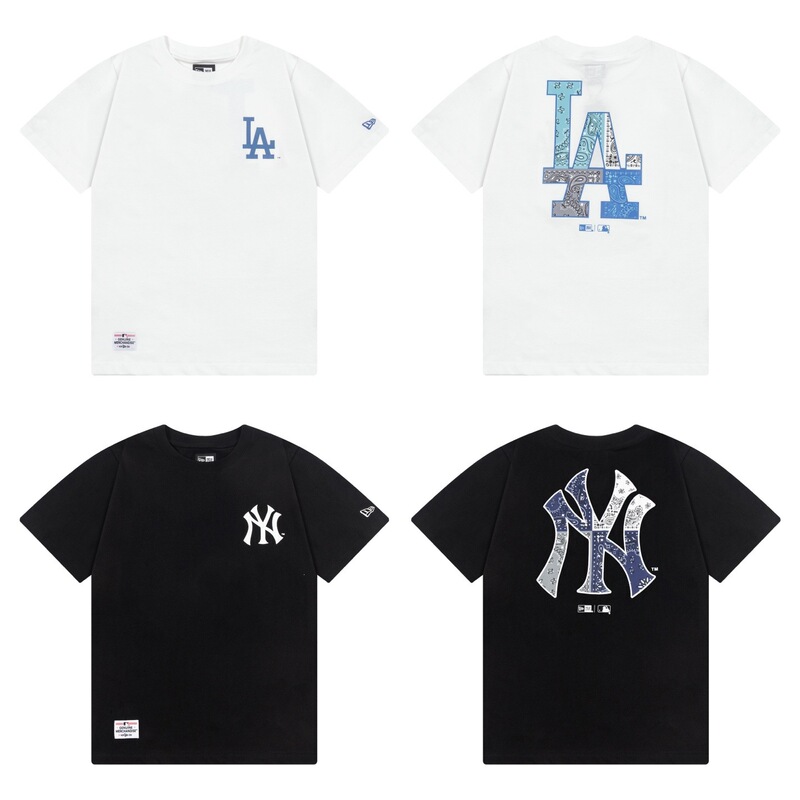 Cross-Border Mlb 2025 Spring/Summer New Loose-Fitting Slimming Versatile Tops for Men and Women, Casual Printed Short-Sleeve T-Shirts Cross-Border Mlb 2025 Spring/Summer New Loose-Fitting Slimming Versatile Tops for Men and Women, Casual Printed Short-Sleeve T-Shirts