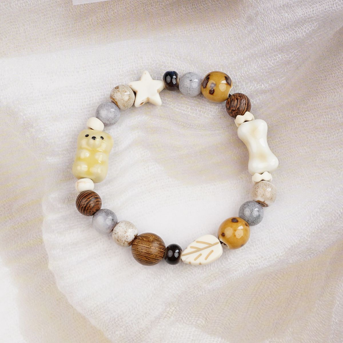 Pulsera de Cerámica para Mujer Hecho a Mano Diseño de Gato image 218