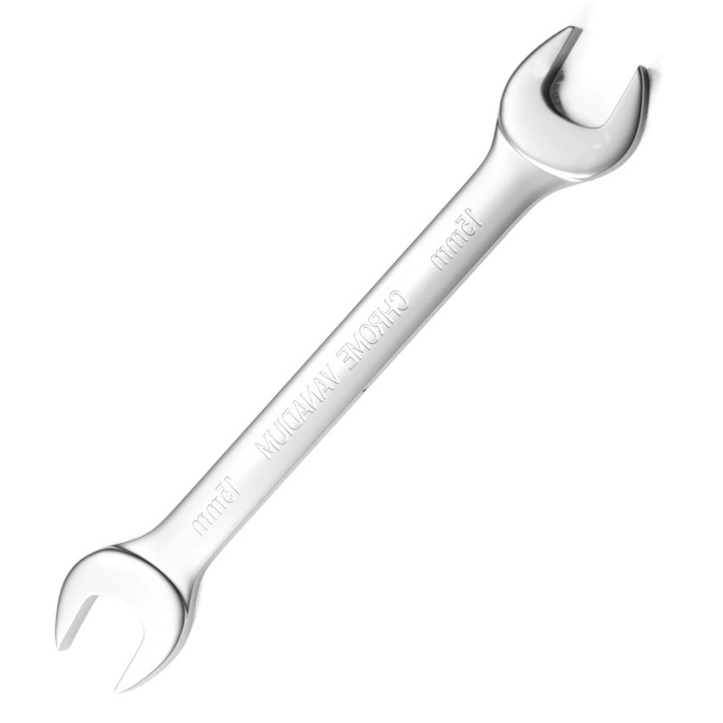 Зеркальная поверхность 45 # стальной хромированный двойной открытый гаечный ключ полный комплект авторемонта двойной головки тупой гаечный ключ набор инструментов для оптовых продаж