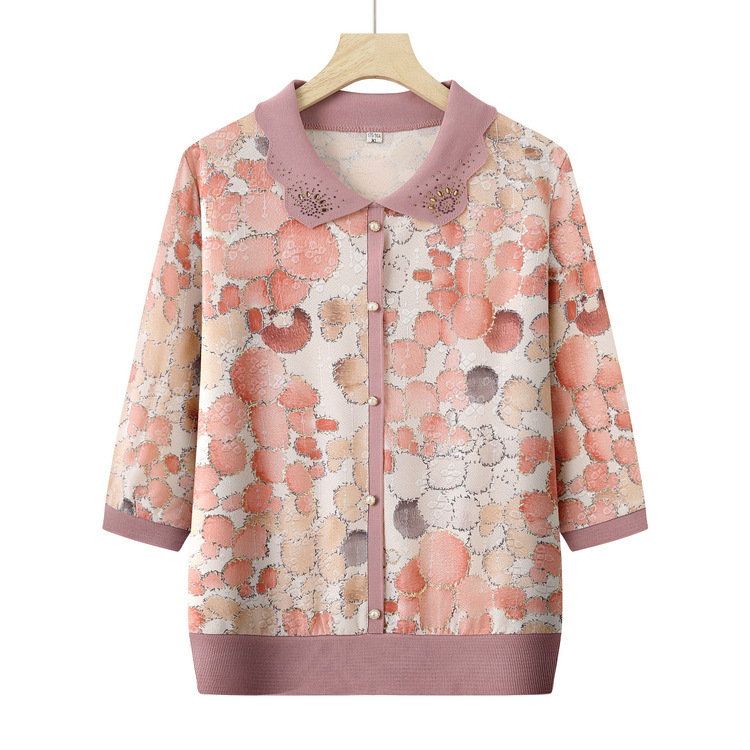 Mom's Summer 2026 New Knitwear for Middle-Aged and Elderly Women, Elegant Tops for Grandma, Summer Clothing for Elderly Women Mom's Summer 2026 New Knitwear for Middle-Aged and Elderly Women, Elegant Tops for Grandma, Summer Clothing for Elderly Women