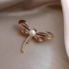 Tide, design fashionable brooch from pearl with letters, cute Japanese universal accessory, trend of season, simple and elegant design