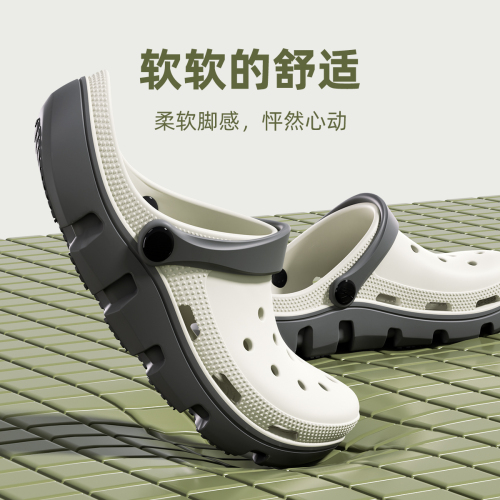 Lidani Hole Shoes Men's Summer Outdoor 2025 New Style Anti-Slip EVA Sandals Toe Slippers Men 