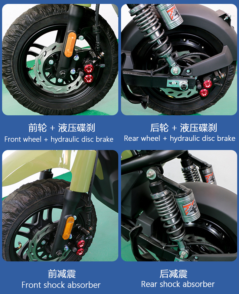 Cross-Border Wholesale Small Electric Scooters with Long Range, Delivery Vehicles, Hill-Climbing Bikes, Leisure Passenger Electric Motorcycles