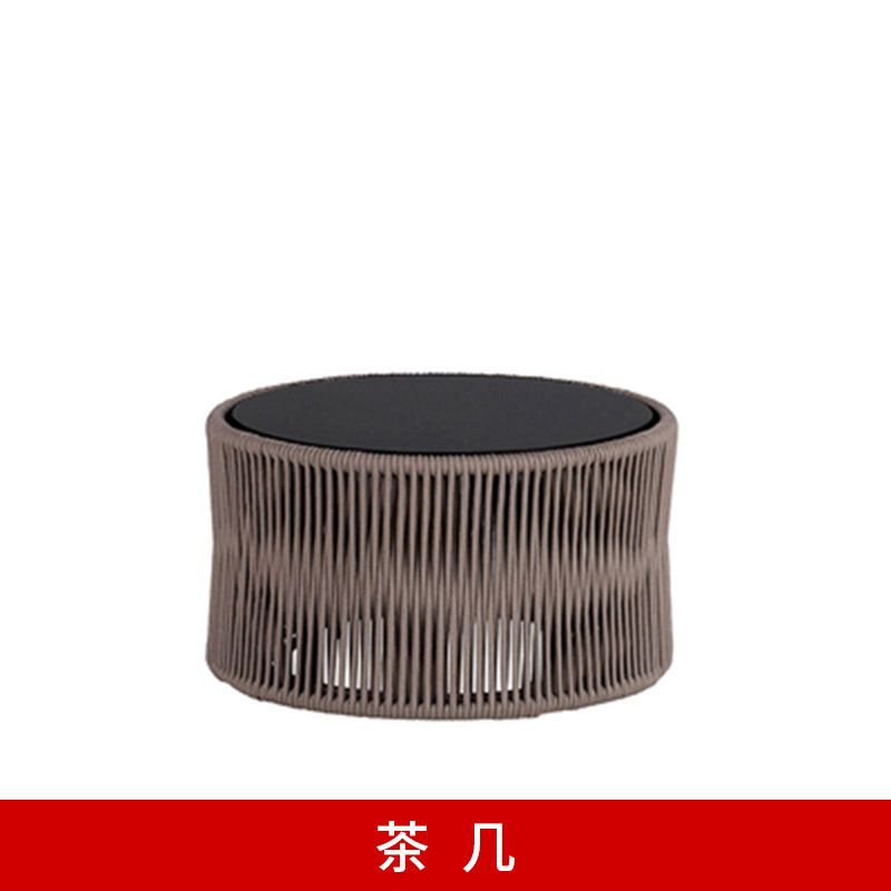 Ocio al aire libre sofá de ratán villa decoración suave al aire libre balcón al aire libre patio jardín Oliphen cuerda silla de ratán