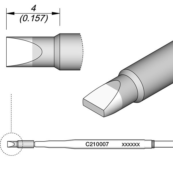 JBC原装烙铁头精密型手柄专用C210系列烙铁头 凿型烙铁咀焊头正品