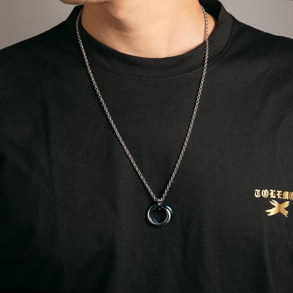 Necklace hip-hop style stainless steel