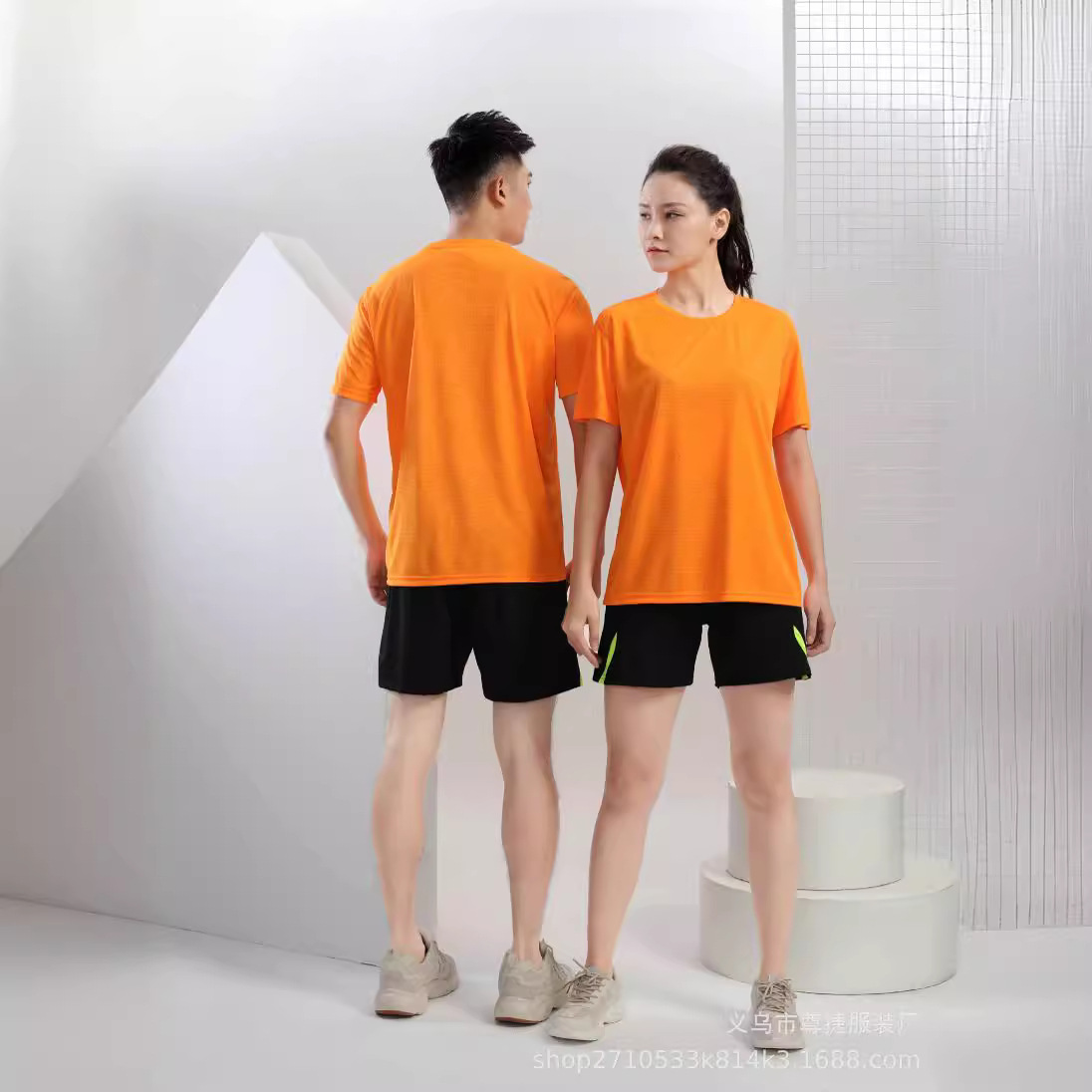 Summer Ice Silk Quick-Drying T-Shirt Marathon Event Running Group Cultural Shirt Advertising Shirt Work Clothes Printed Logo