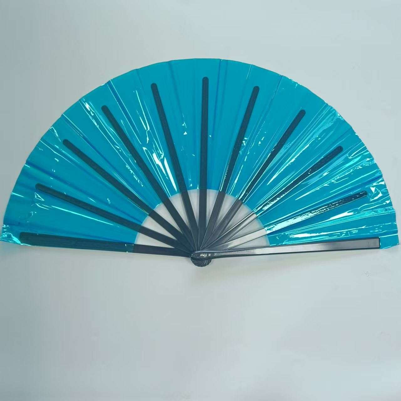 Nuevo abanico láser de PVC de venta caliente transfronterizo abanico de Tai Chi abanico de Kung Fu plegable holográfico concierto abanico colorido