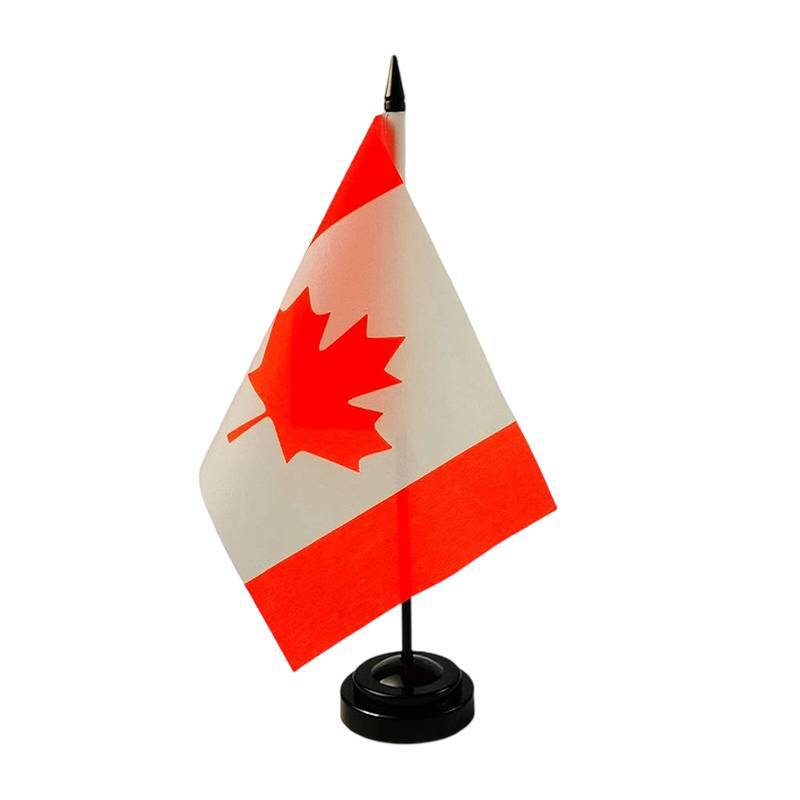 Copa del Mundo de Estados Unidos, México, Canadá, Oficina de Bandera de mano Bandera Sala de Conferencias Bandera pequeña Bandera de plástico Ornamento con base