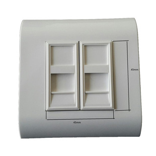 Computer Category 6 Single Port Network Module Metal Panel RJ45 Dual Port Network Cable Socket Panel