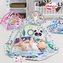 婴儿健身架六边形围栏宝宝爬爬垫游戏毯新生儿玩具活动亚马逊热卖